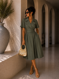 Abito con cintura in vita manica corta - R.a. Boutique