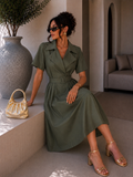 Abito con cintura in vita manica corta - R.a. Boutique