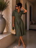 Abito con cintura in vita manica corta - R.a. Boutique