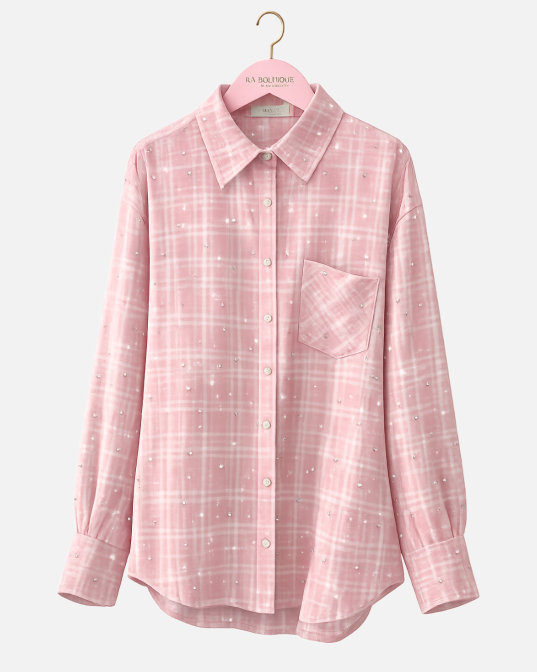 Camicia a quadri con brillantini ￼ - R.a. Boutique