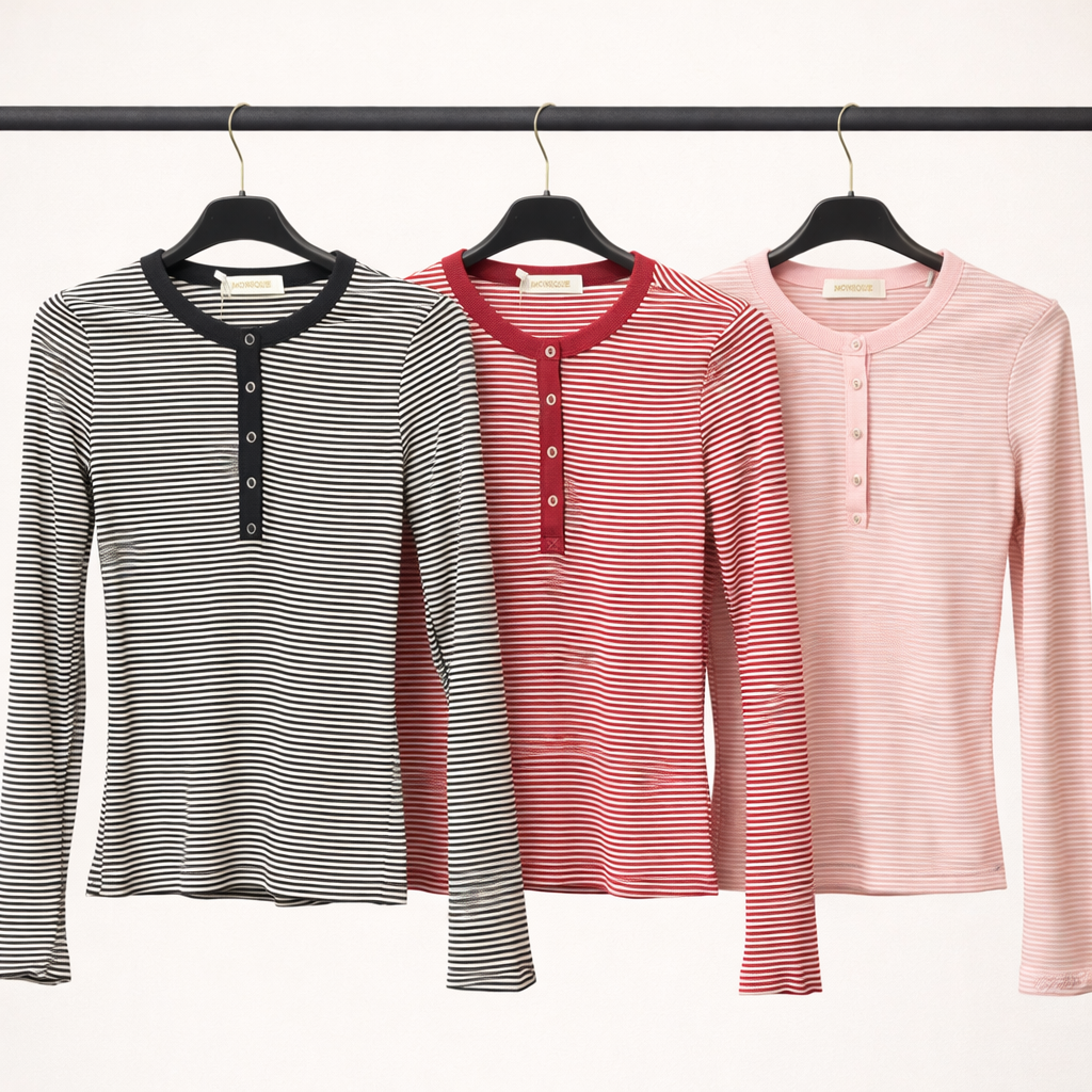 Maglia a Righe con Bottoncini - R.a. Boutique