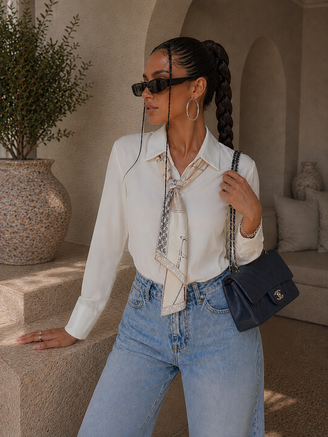 Camicia Elegance Foulard Chic - R.a. Boutique