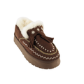 Mocassino Invernale con Zeppa ricamato choco - R.a. Boutique