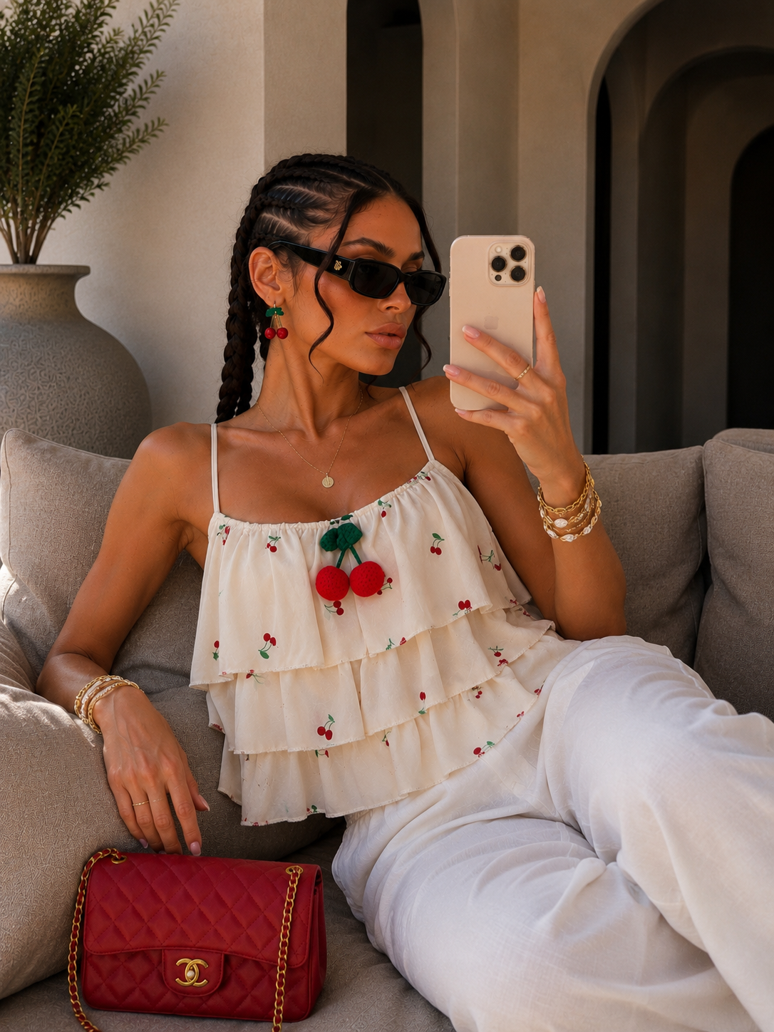 Top con ciliegie - R.a. Boutique