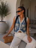 Gilet Ricamato con Paillettes - R.a. Boutique