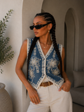 Gilet Ricamato con Paillettes - R.a. Boutique
