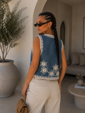Gilet Ricamato con Paillettes - R.a. Boutique