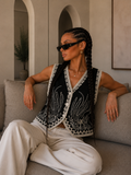 Gilet Ricamato con Paillettes - R.a. Boutique
