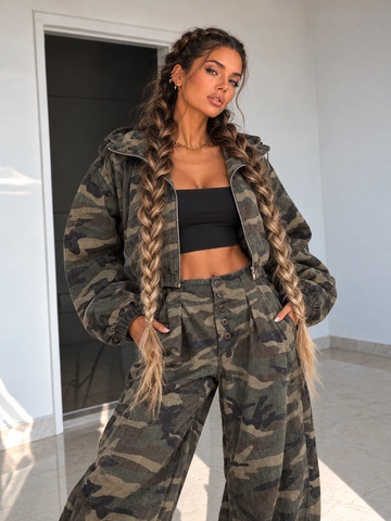 Giacca Camo Hood Utility - R.a. Boutique