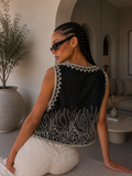 Gilet Ricamato con Paillettes - R.a. Boutique