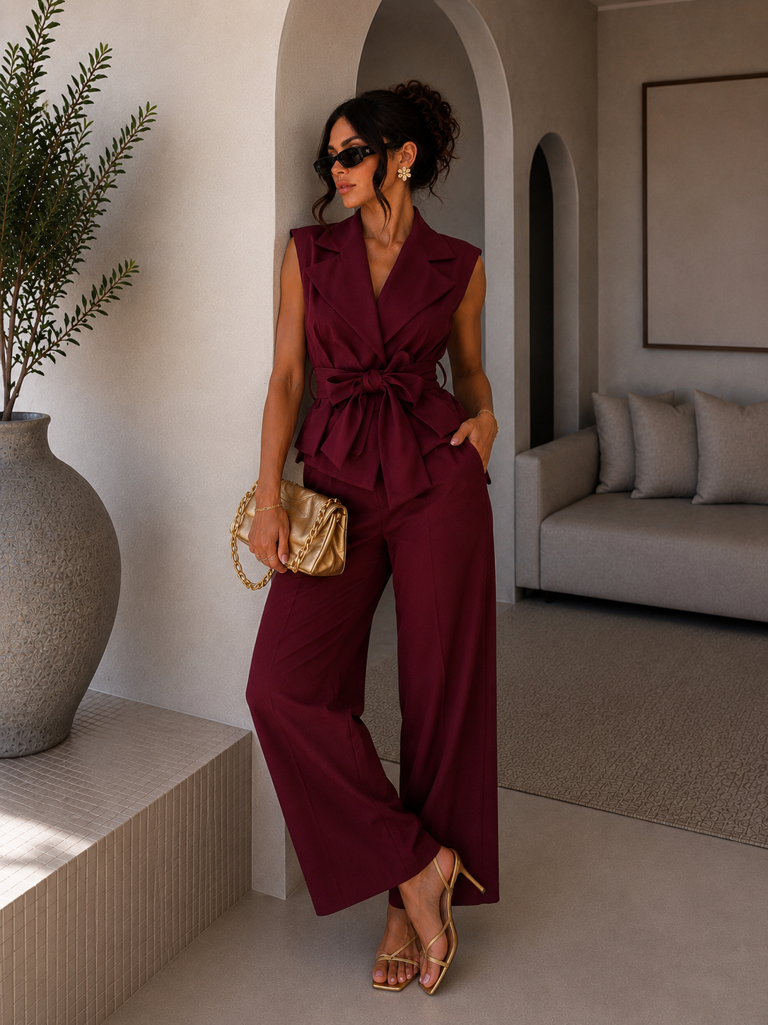 Completo elegante gilet e pantalone - R.a. Boutique