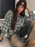 Camicia a Quadri con Brillantini - Verde - R.a. Boutique