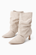 Stivaletto Velvet Slouchy Nude - R.a. Boutique