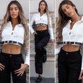 Camicia crop con cintura - R.a. Boutique 