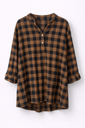 Camicia Check Marrone e Nero Oversize - R.a. Boutique