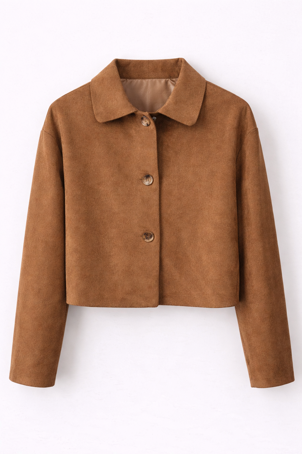 Giacca Foderata Effetto Suede Camel - R.a. Boutique