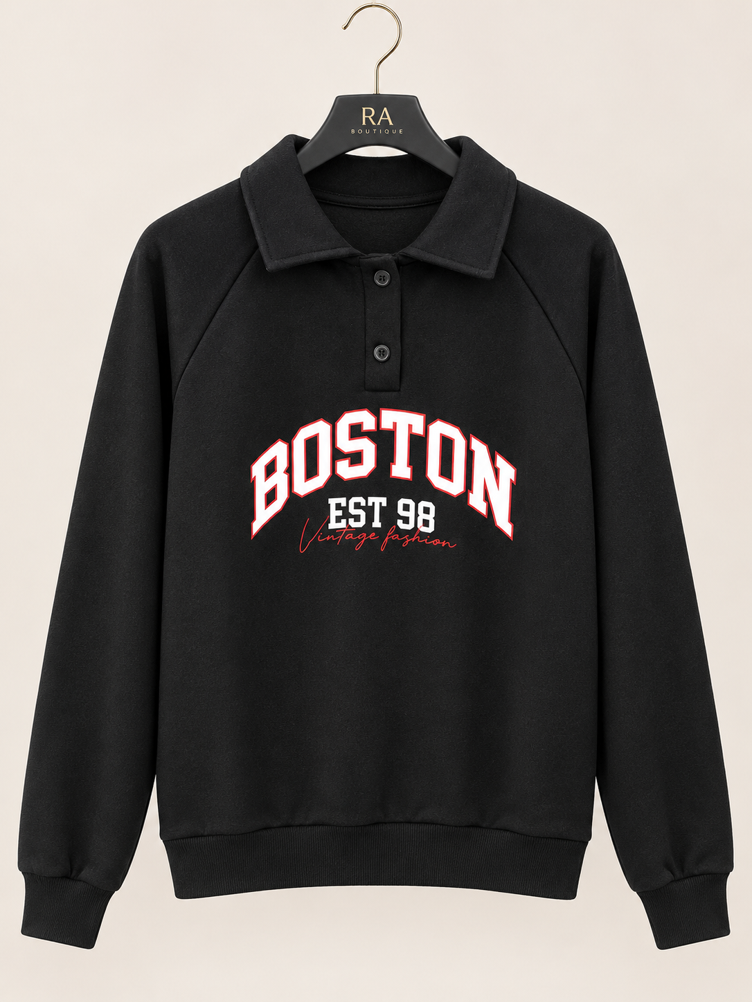 Felpa Boston Vintage Polo - R.a. Boutique