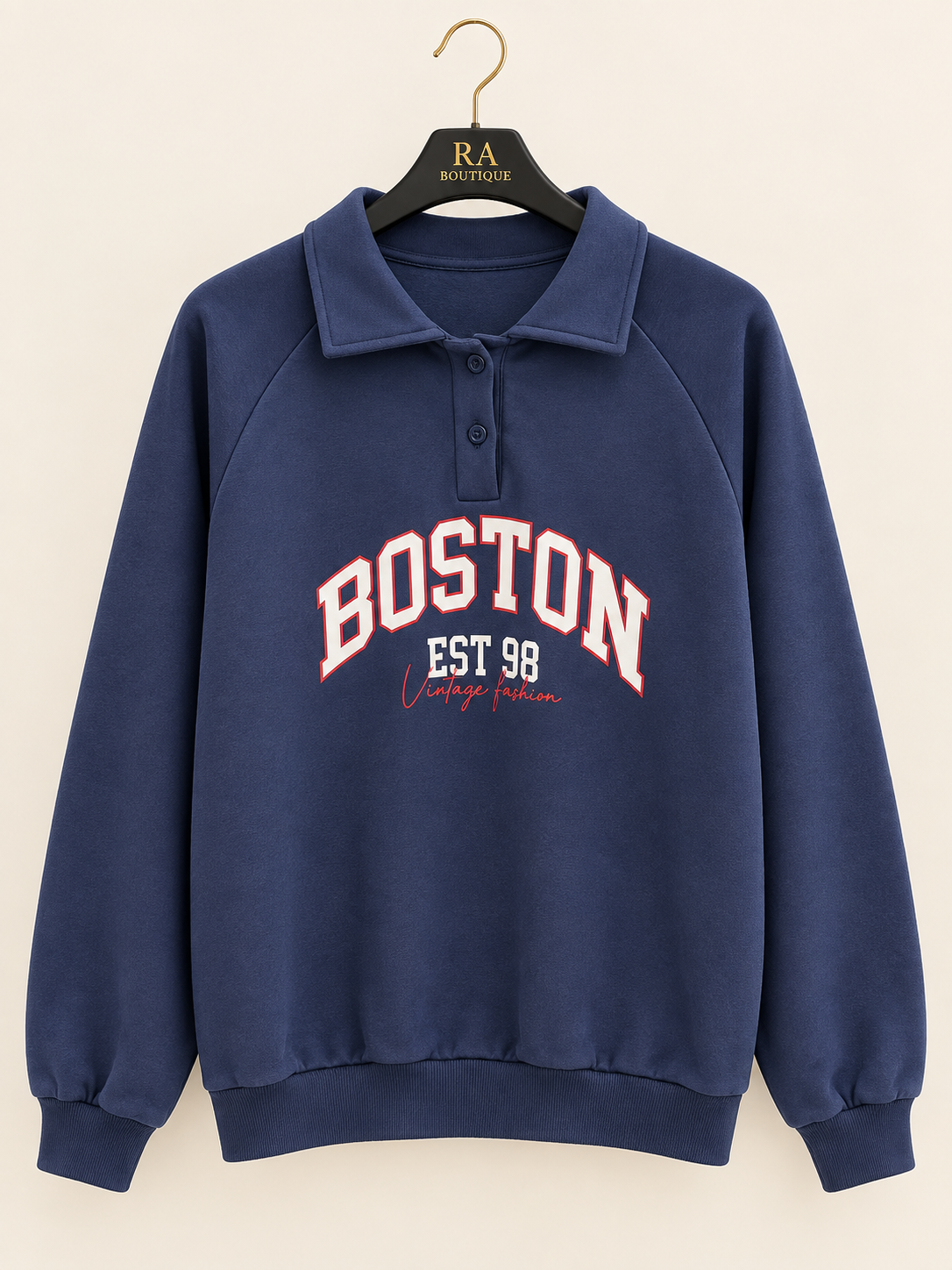 Felpa Boston Vintage Polo - R.a. Boutique