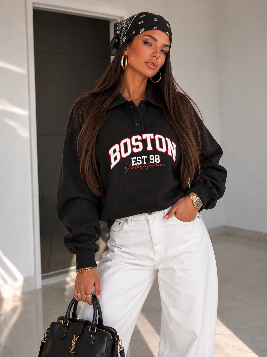 Felpa Boston Vintage Polo - R.a. Boutique