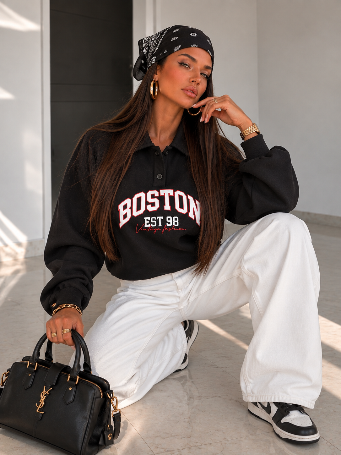 Felpa Boston Vintage Polo - R.a. Boutique