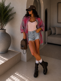 Camicia Oversize Check Pink & celeste - R.a. Boutique