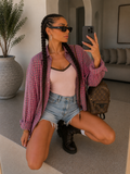 Camicia Oversize Check Pink & celeste - R.a. Boutique