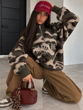 Maglione Camouflage con Zip Do Not Be California verde Militare - R.a. Boutique