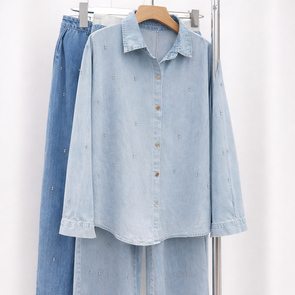 Completo Denim Crystal Touch - R.a. Boutique