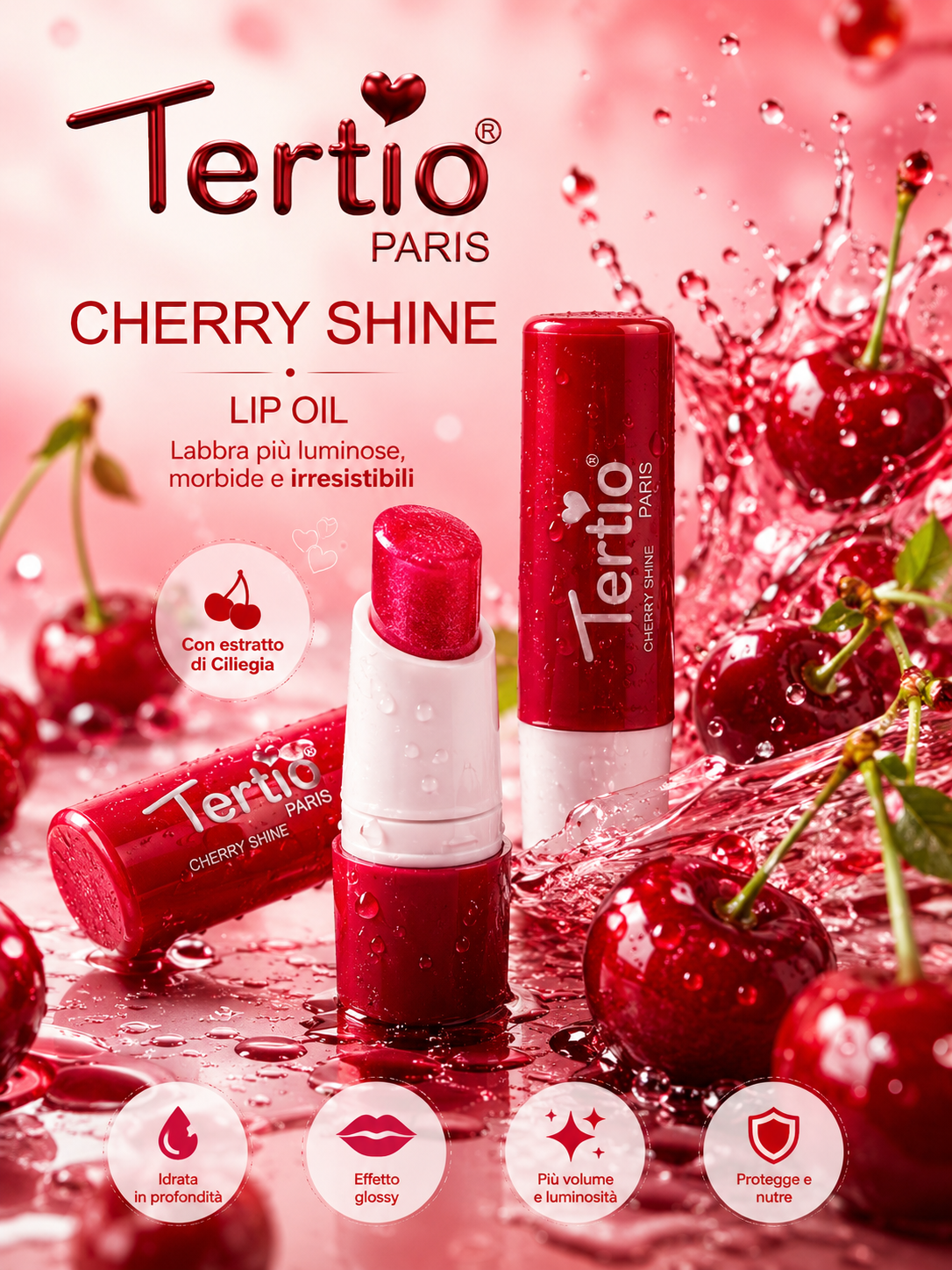 Cherry Shine – Lip Oil Effetto Glossy - R.a. Boutique