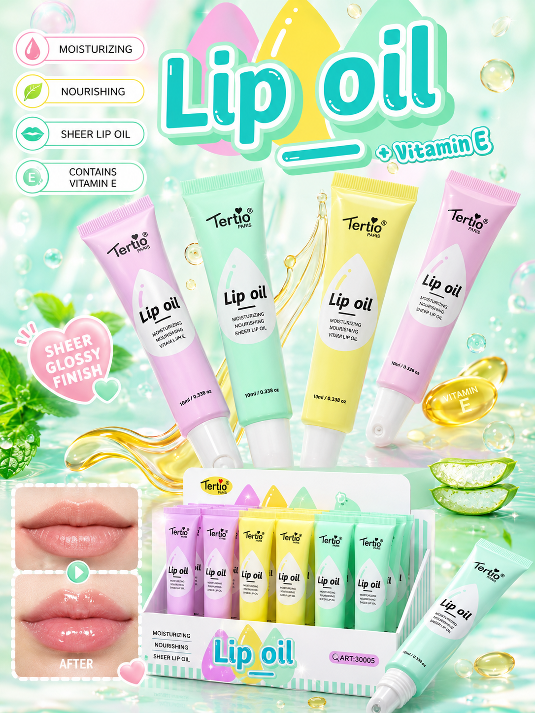 Lip Oil + Vitamin E – Glossy Care Collection - R.a. Boutique