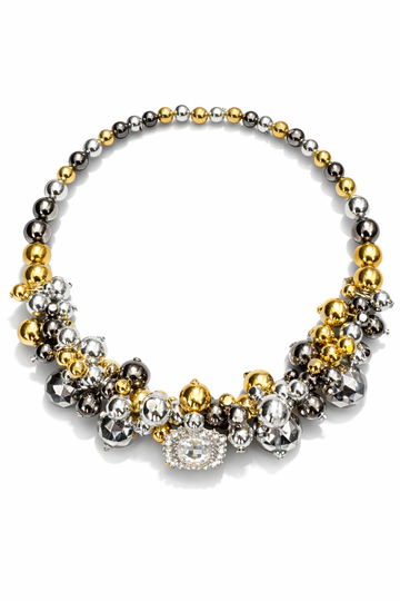 Collana Cascata Bicolore con sfere - R.a. Boutique