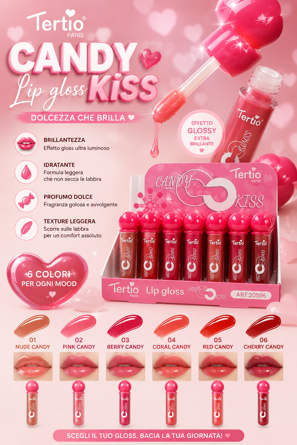 Candy Kiss – Lip Gloss Idratante e Brillante - R.a. Boutique