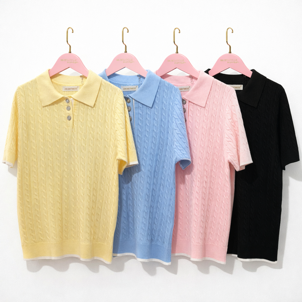 Polo a Trecce bottoni gioiello - R.a. Boutique