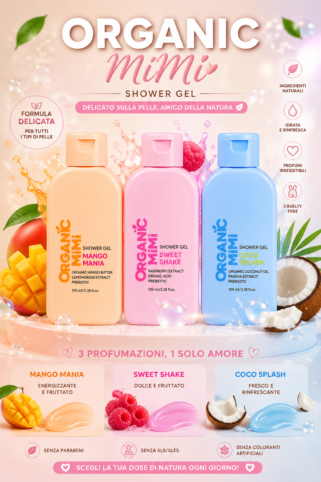 Shower Gel- Organic Mimi - R.a. Boutique