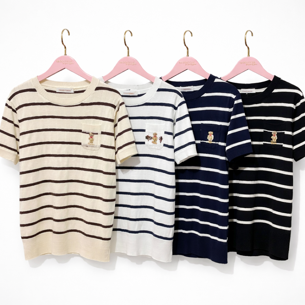 T-Shirt Knit Teddy Stripes - R.a. Boutique