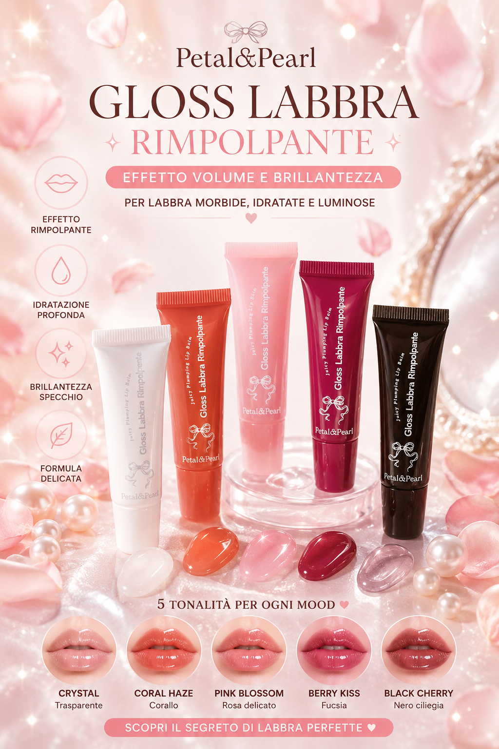Petal & Pearl – Gloss Labbra Rimpolpante - R.a. Boutique