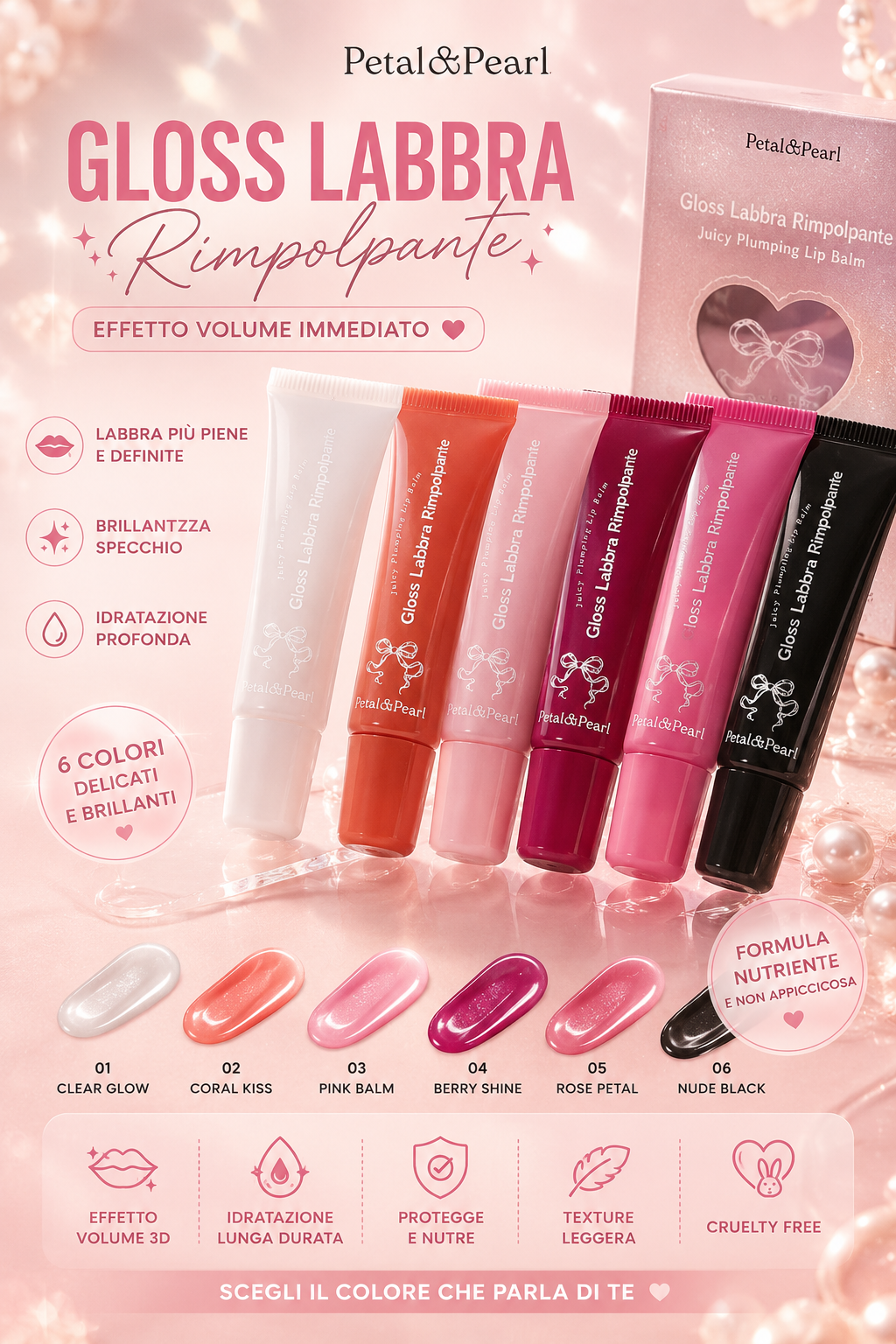 Petal & Pearl – Gloss Labbra Rimpolpante - R.a. Boutique