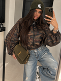 Felpa Camouflage Urban con Righe Marroni - R.a. Boutique