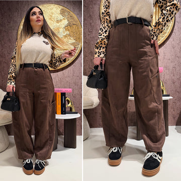 Pantalone ballon con cintura e tasche laterali - R.a. Boutique