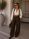 Jeans Ballon animalier con cintura e borchie - R.a. Boutique