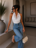 Body drappeggiato con scollo ad anello - R.a. Boutique