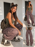 Jeans Balloon Washed Bordeaux - R.a. Boutique