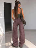 Jeans Balloon Washed Bordeaux - R.a. Boutique