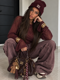 Maglia Soft Tencel e Lana Manica Ampia bordeaux - R.a. Boutique