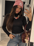 Maglia Dolcevita Soft con Collo e Polsini Arricciati – Nero - R.a. Boutique