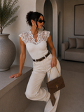 Top Elegance pizzo scollo a V - R.a. Boutique