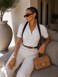 Polo Knit Chic con Bottoni Gioiello - R.a. Boutique