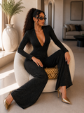 Tuta push up nero lurex - R.a. Boutique