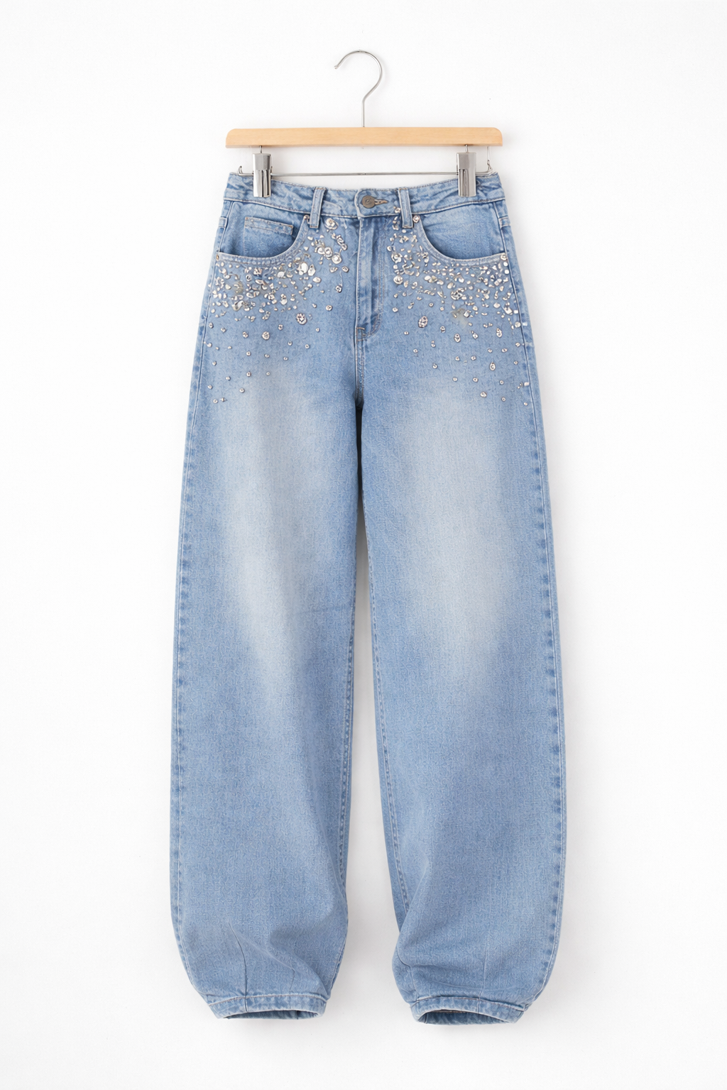 Jeans Crystal Glow Wide Leg - R.a. Boutique