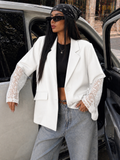 Blazer oversize con maniche in pizzo - R.a. Boutique